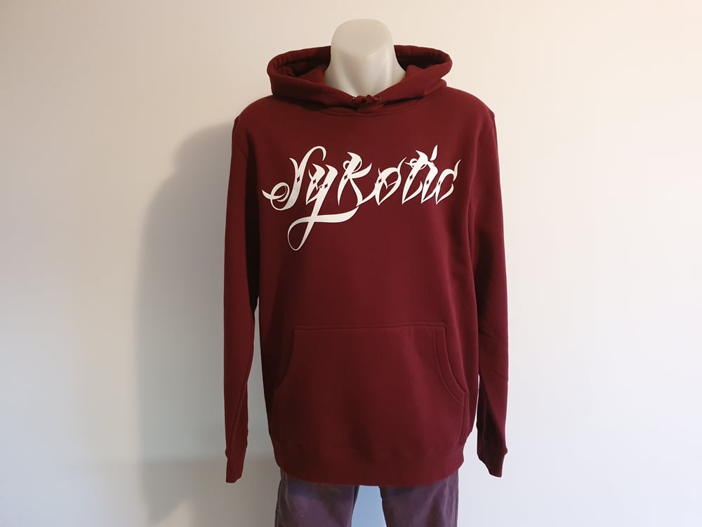Image of OG Pullover Hood (Burgandy / White)