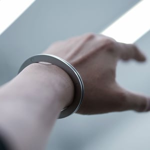 Image of DRILLING LAB - Anonymous Cuff Bracelet (Matte Silver)