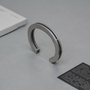 Image of DRILLING LAB - Anonymous Cuff Bracelet (Matte Silver)