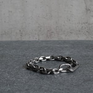 Image of DRILLING LAB - Framework Chain Bracelet (Matte Silver)