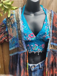 Image 4 of Jewelled dress/kaftan rust blues