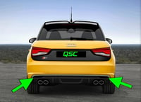 Image 4 of X2 rear Reflector sticker overlay for Audi A1/S1 