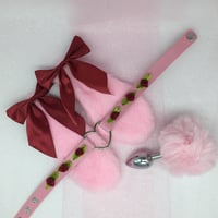 Pink/ wine bunny set w/ plug 