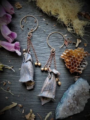 Image of Electroplated Foxglove Earrings 