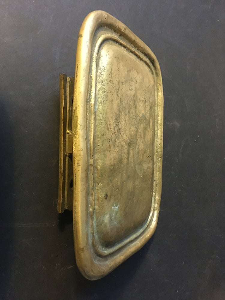 Image of Pair of Large Door Handles of Cast Brass