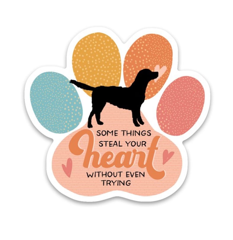 Image of Sticker Dog Paw Steal Your Heart