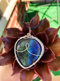 Image 1 of Flashy Labradorite Pendant 