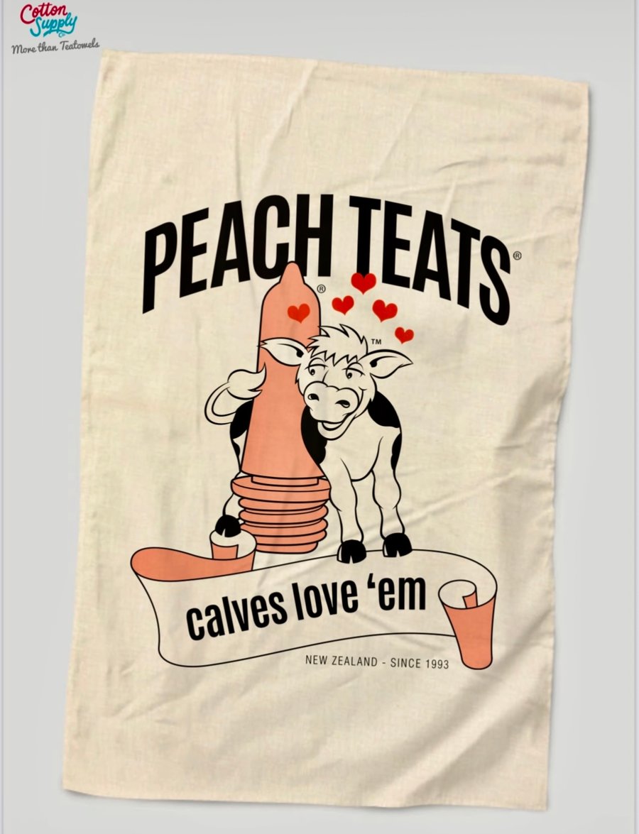 Image of Calves Love ‘Em - Tea Towel 