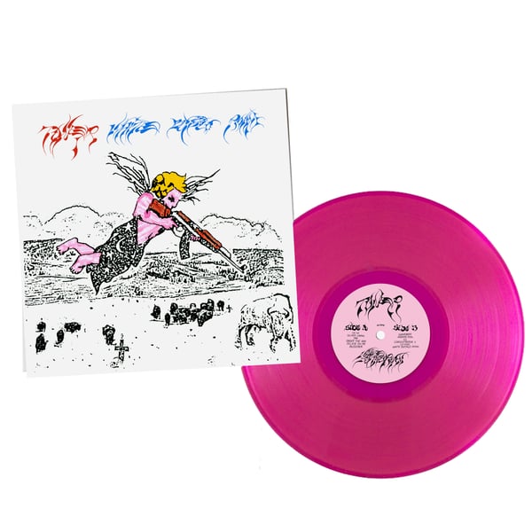 Image of TONER "White Buffalo Roam" LP (Smokey Neon Pink Vinyl) 