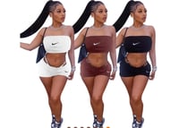 Nike tube top short sets