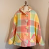 Pink/Yellow/Blue Vintage Wool Cape