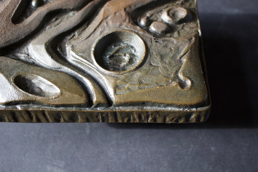 Image of Lateral Bronze Door Handle & Escutcheon