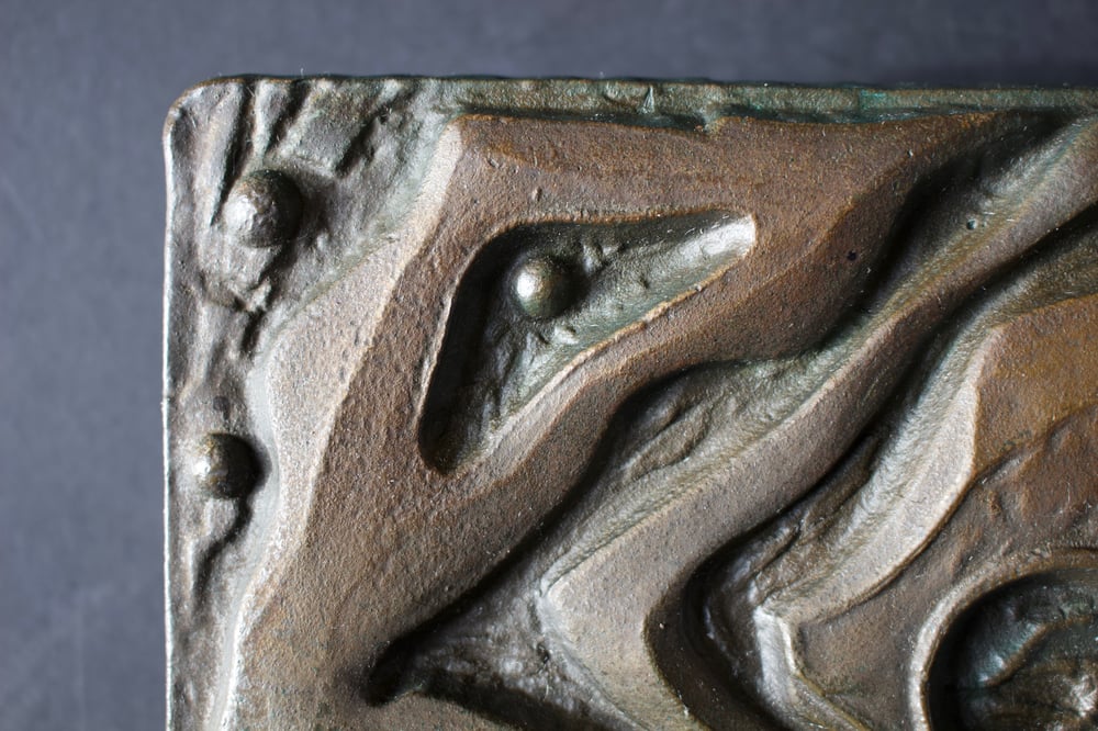 Image of Lateral Bronze Door Handle & Escutcheon