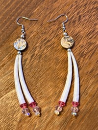 Pink Dentalium Earrings