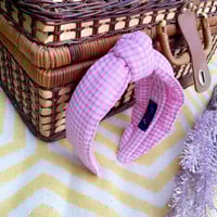 Image 1 of Pink Gingham Hairband