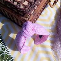 Image 5 of Pink Gingham Hairband