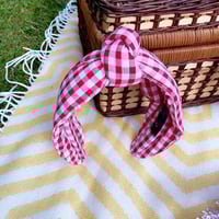 Image 5 of Red Gingham Hairband 