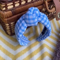 Image 2 of Blue Gingham Hairband 