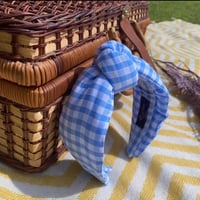 Image 1 of Blue Gingham Hairband 