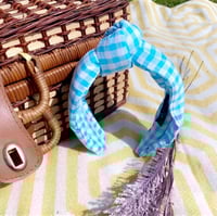 Image 2 of Baby Blue Gingham Hairband 