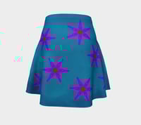 Image 2 of All over Kwetlal Blue Flare Skirt