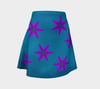 All over Kwetlal Blue Flare Skirt 