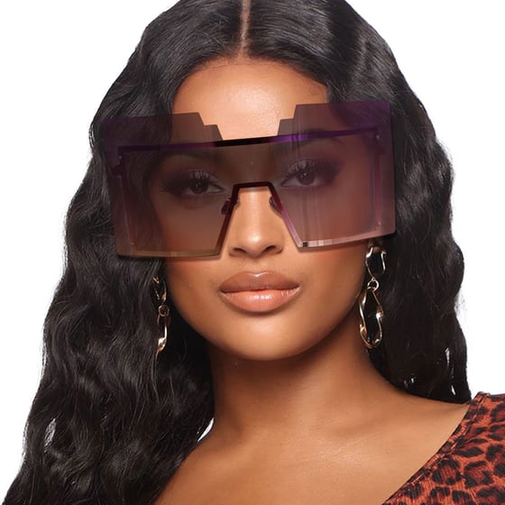 Image of Geometric Shield Sunglasses