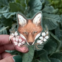 Image 3 of Fox and Dogwoods Sticker