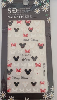 5d Mickey/Minnie Nail stickers ( 1 sheet)