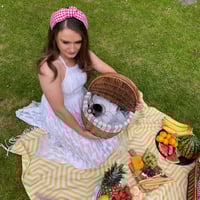 Image 2 of Red Gingham Hairband 