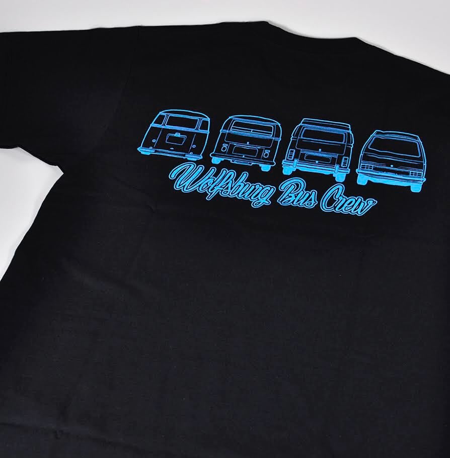 Image of WBC 2021 Black T-Shirt with Electric Blue Chest and Extra Large Shoulder Print