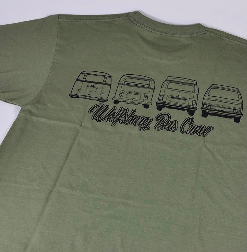 Image of WBC 2021 Army Green T-Shirt with Black Chest and Extra Large Shoulder Print