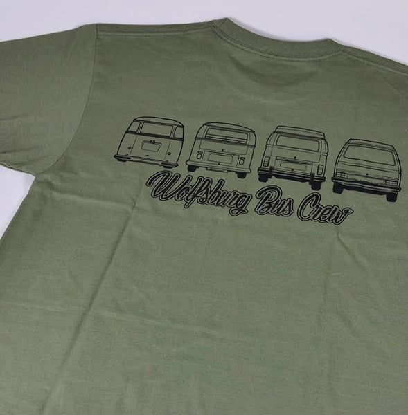 Image of  WBC 2021 Army Green T-Shirt with Black Chest and Extra Large Shoulder Print