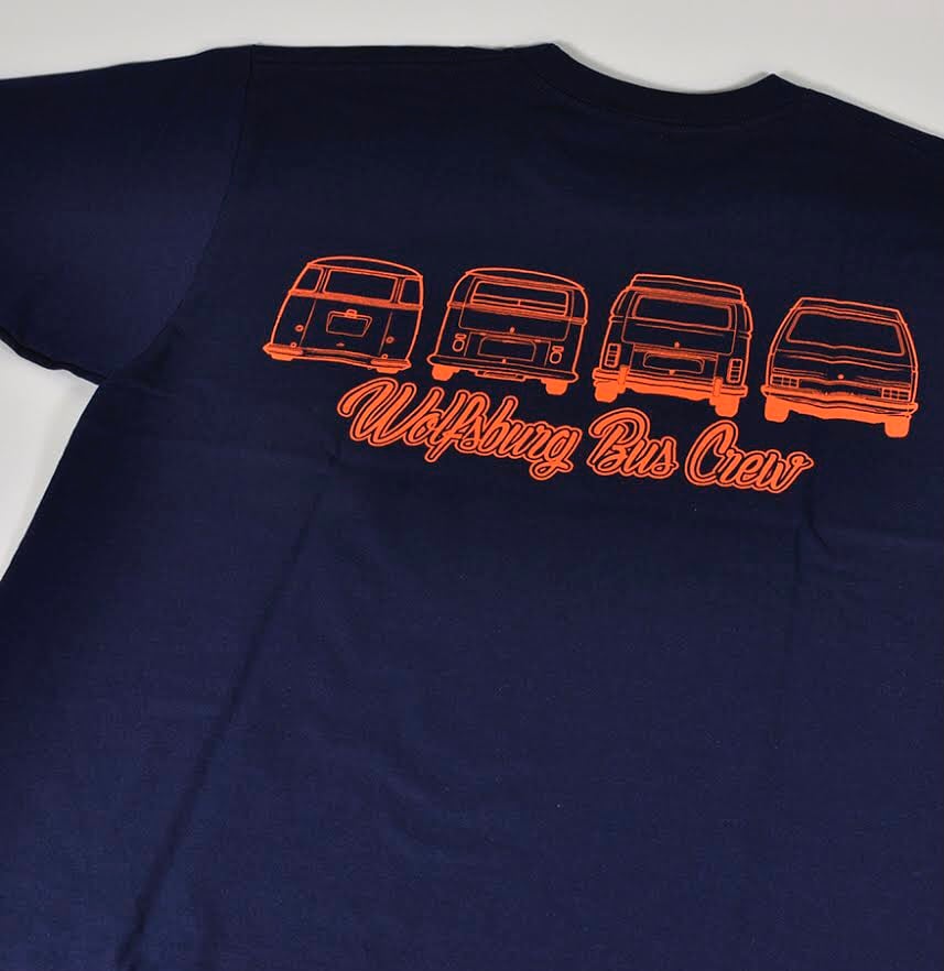 Image of WBC 2021 French Navy T-Shirt with Orange Chest and Extra Large Shoulder Print
