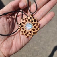 Image 2 of LaserOpal Mandala Pendant.... (sn: 332102)