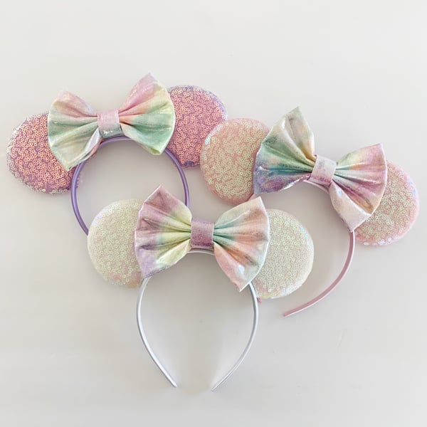 Image of Iridescent Tie Dye Mouse Ears