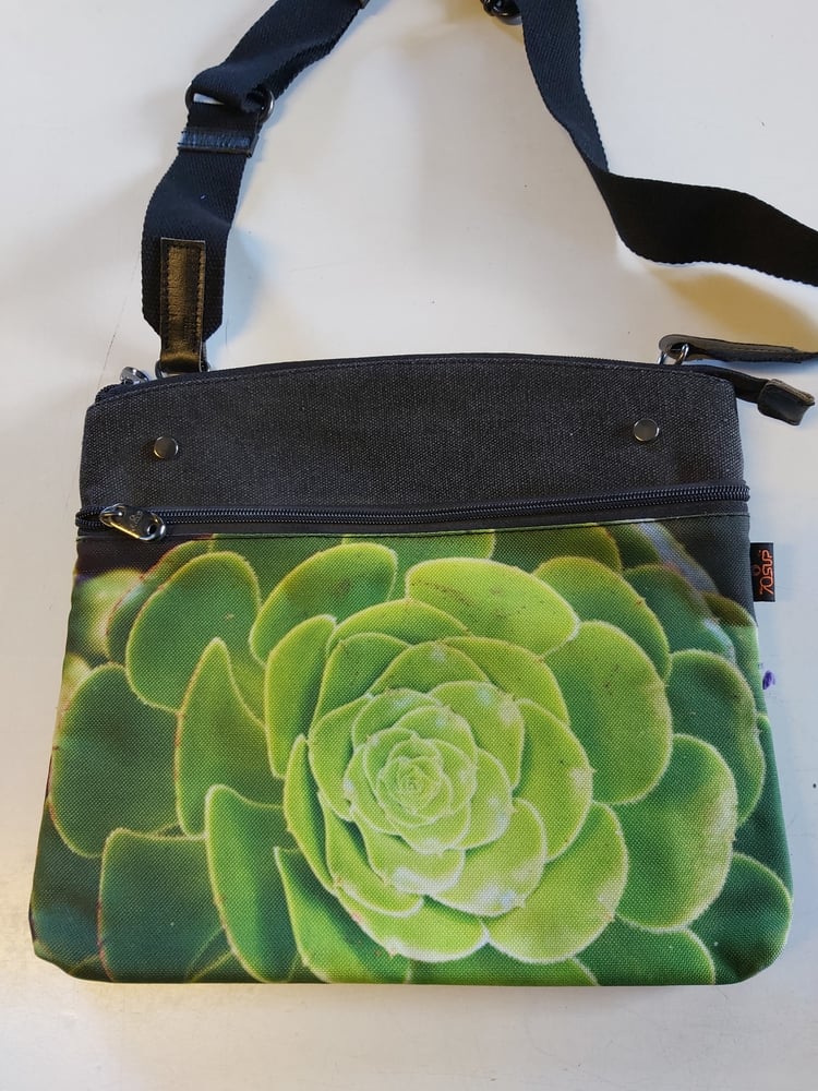 Image of Canvas Tablet Bag - Succulent