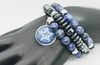 Original "Dallas Cowboys Blue Matte Lapis Lazuli & Hematite Wrap Bracelet"
