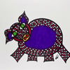 Purple belly pig