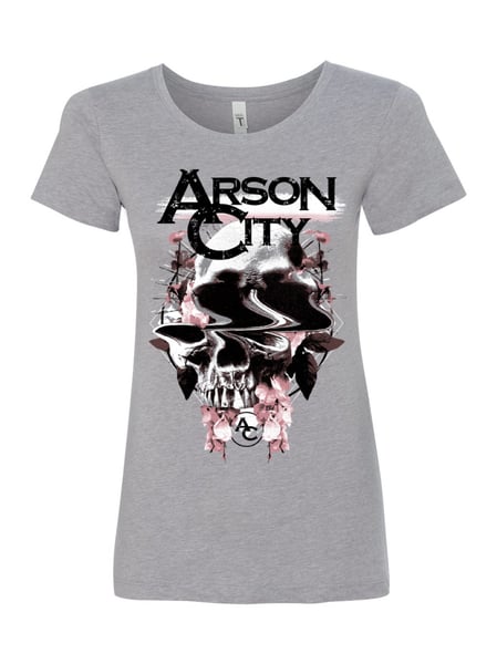 Image of Women's Arson City Blurry Skull T-shirt