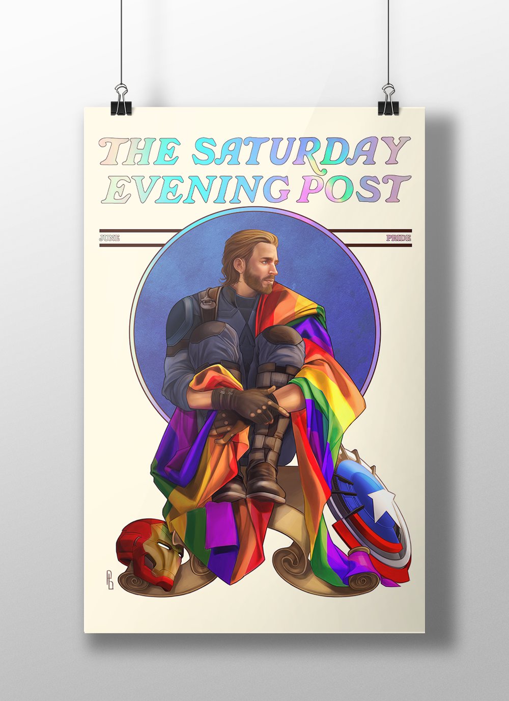 Captain America Pride (Shiny Foil Print)