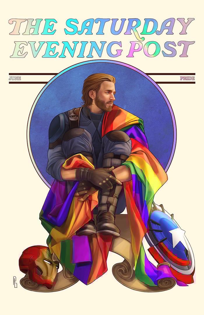 Captain America Pride (Shiny Foil Print)