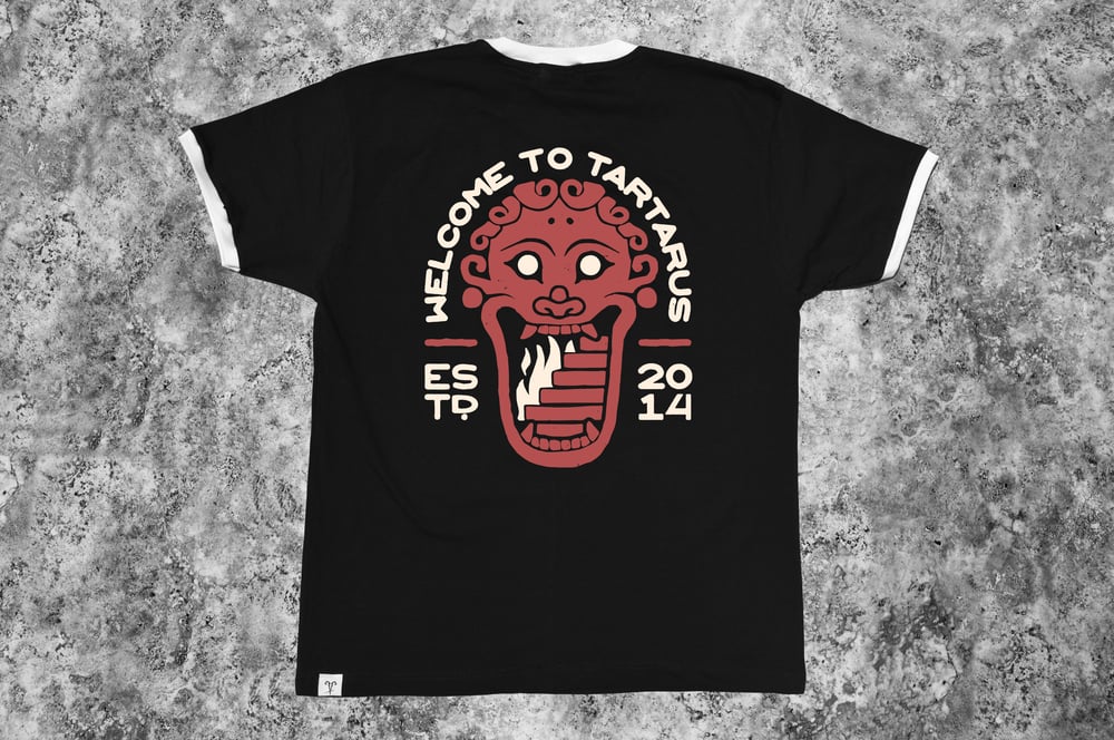 Welcome to Tartarus Black Ringer T-Shirt