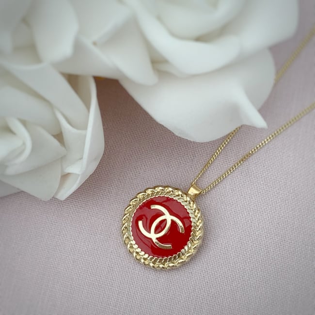 Reworked Red Chanel Pendant