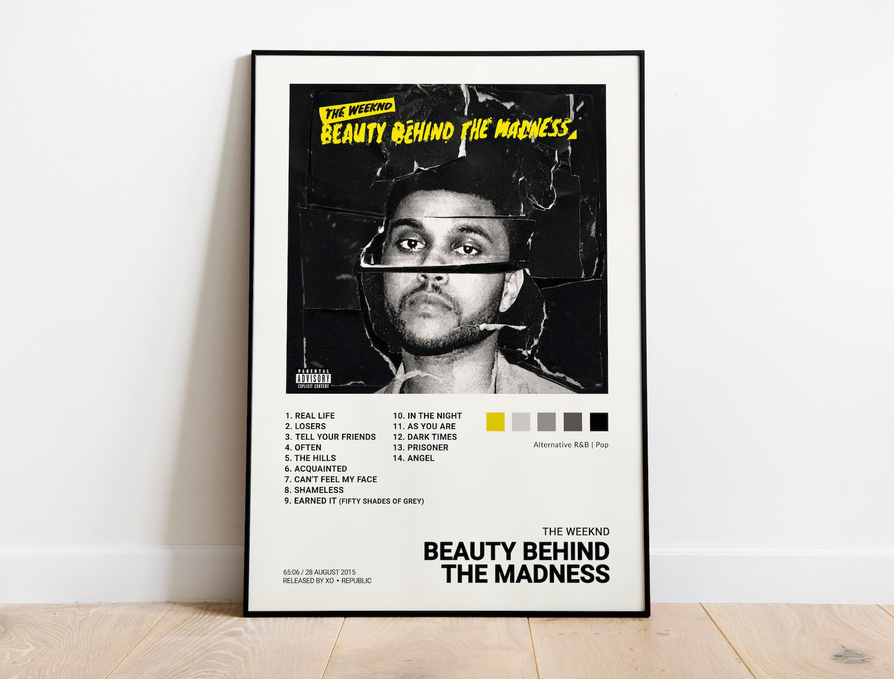The Weeknd Beauty Behind The Madness Album Cover Poster Architeg Prints