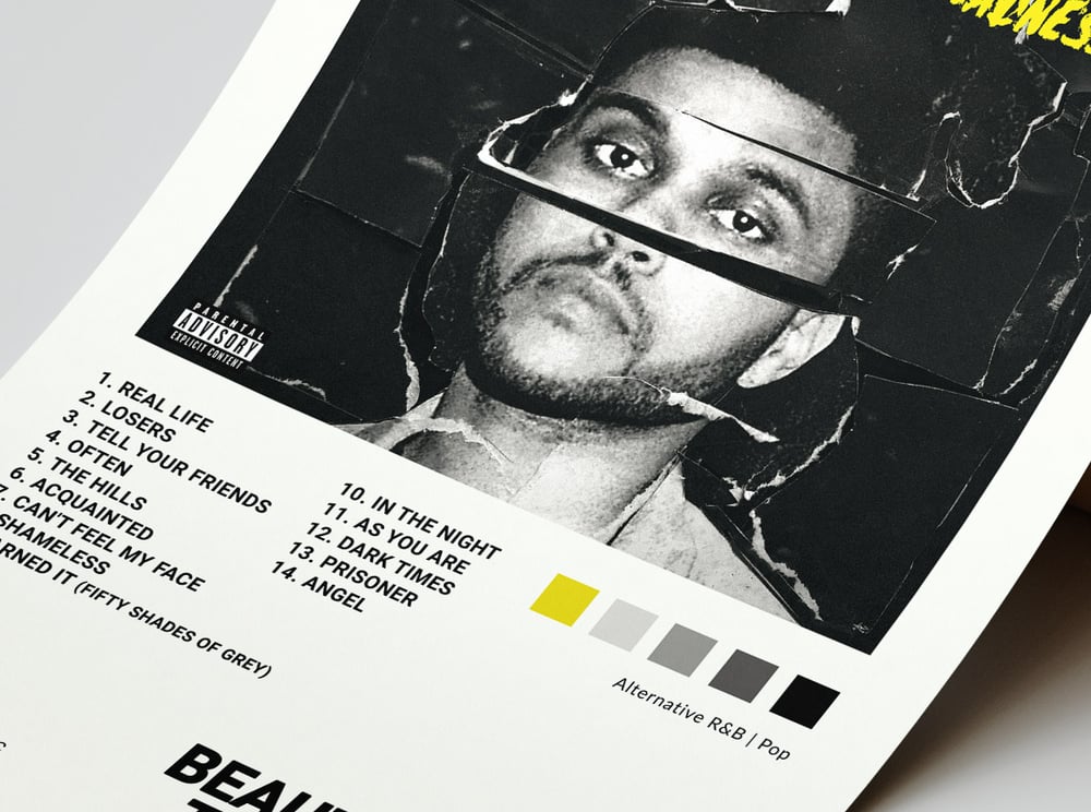 The Weeknd - Beauty Behind the Madness Album Cover Poster