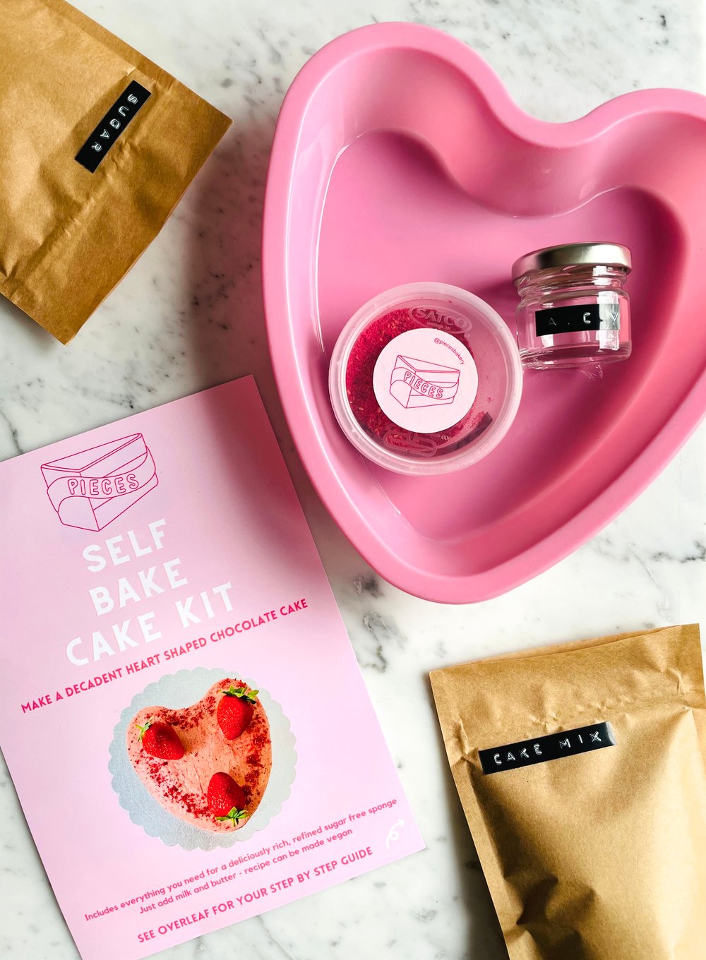 Image of Self Bake Kit - Heart Cake (includes baking pan)