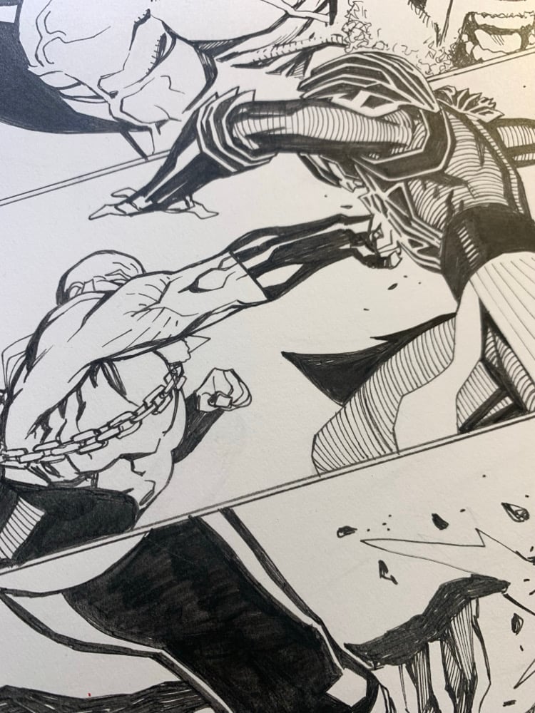 Image of POWER MAN:TIMELESS #1 page10 original art