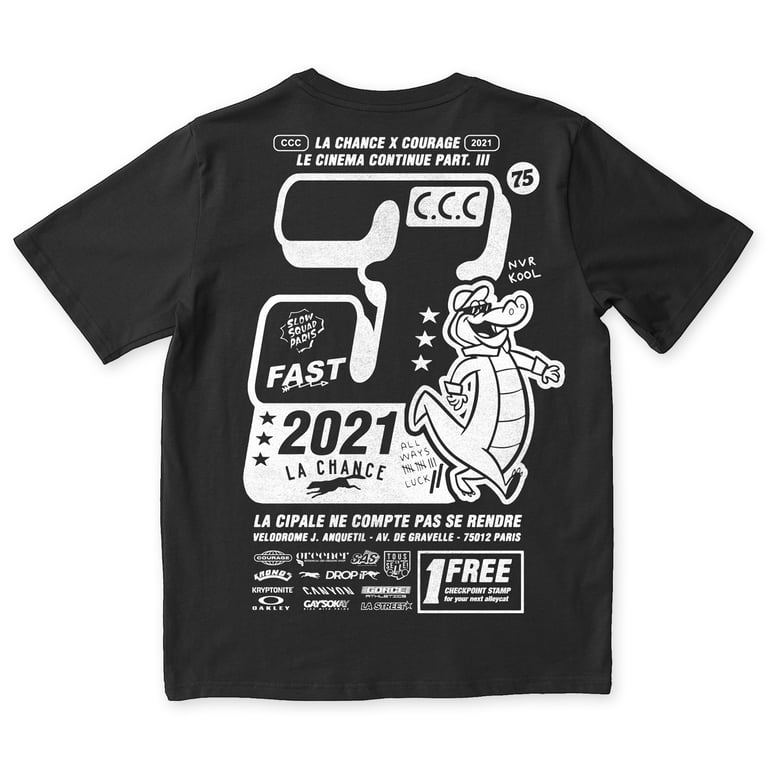 T-Shirt Black - Official La Chance x Courage - Cinema 3