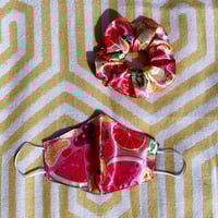 Image 1 of Fruit Salad Matching Silky Mask & Scrunchie Set 